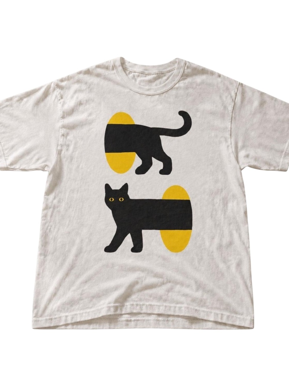 Gildan White with Black Cat Graphic Tee